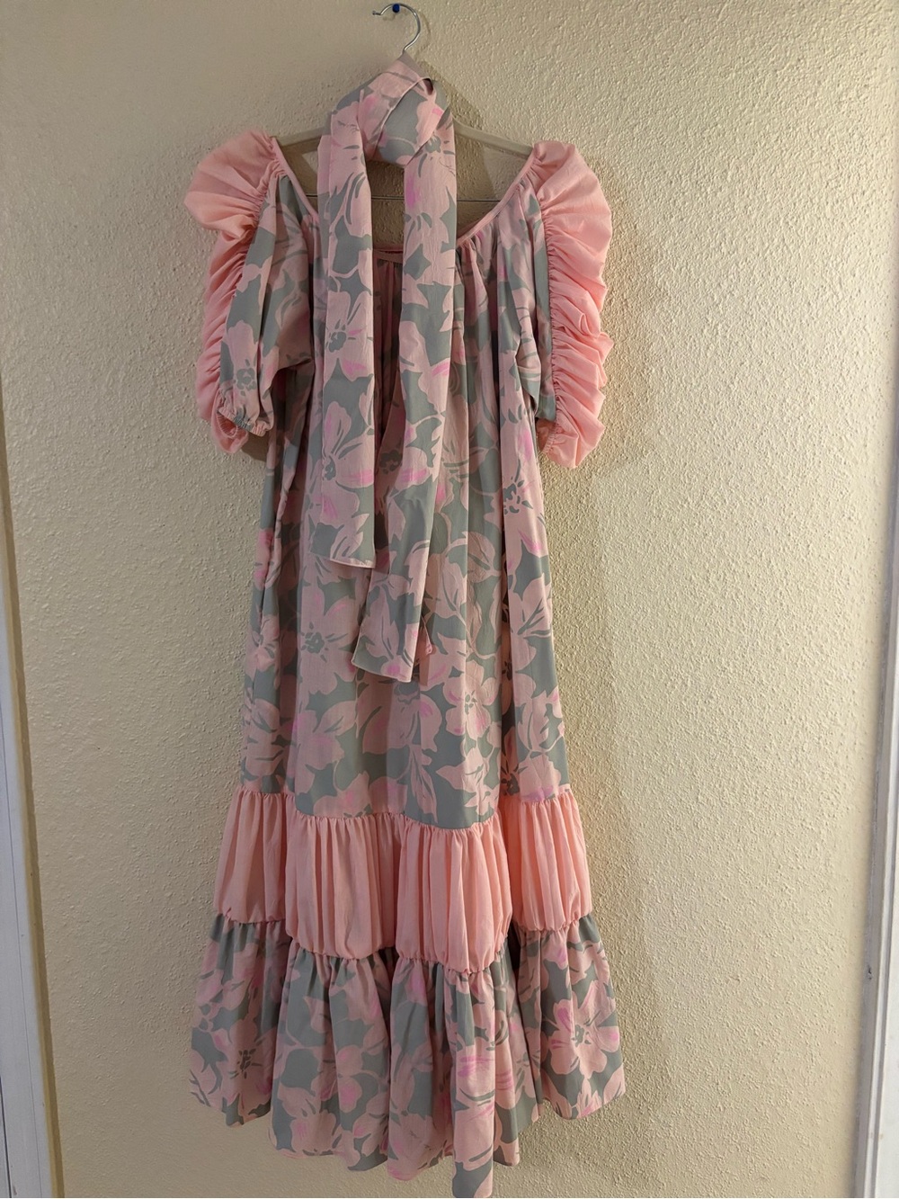 VTG 70’s Initiales By Roseline S. Petrus Muumuu Dress Womens Hawaiian Floral M